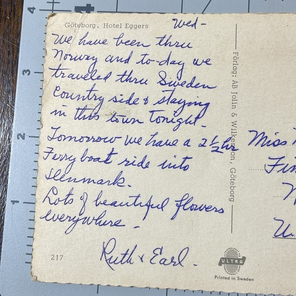 Vintage postcard, Hotel Eggers and Triangle - Kaffe, Göteborg souvenir postcard - Picture 6 of 6